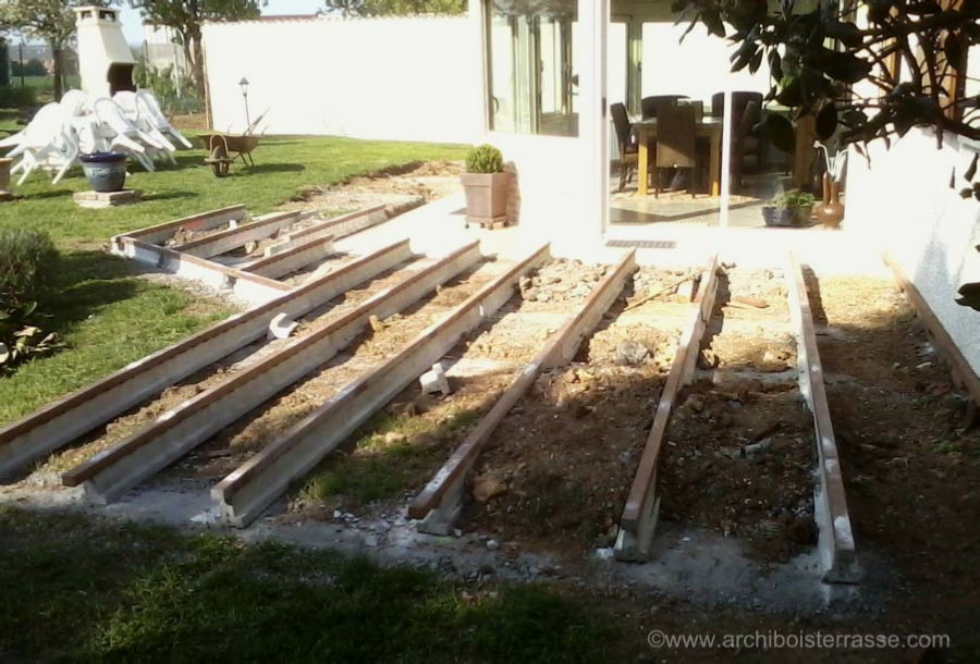 comment faire une terrasse bois classique au sol photos