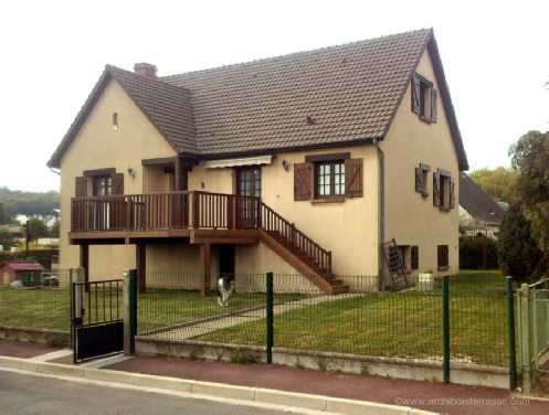 terrasse bois de maison en hauteur